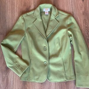 Talbots beautiful quality avocado green blazer size Small